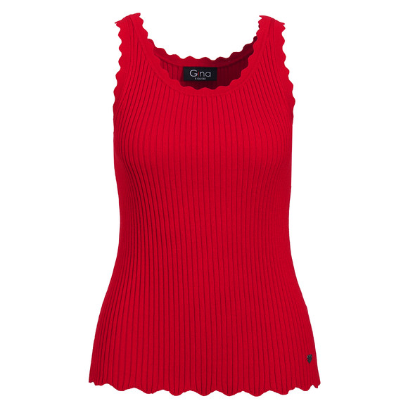 Damen Top in gerippter Struktur