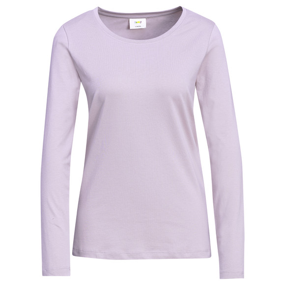3 Damen Langarmshirts in Unifarben