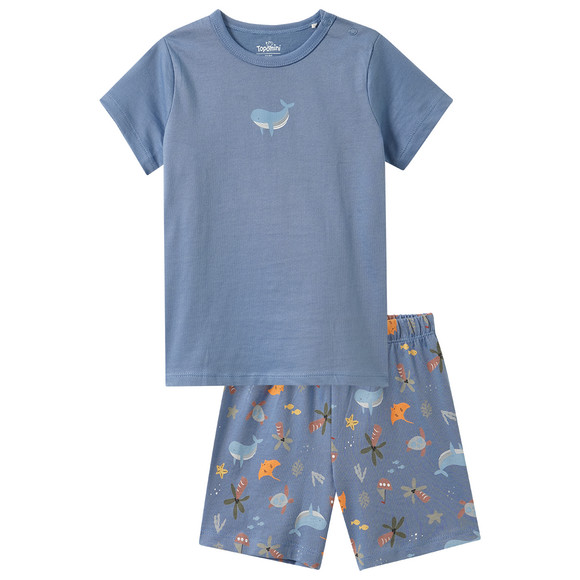 Baby-shorty met zeemotieven