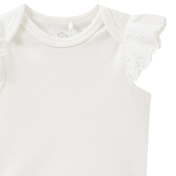 Baby Kurzarmbody mit Spitze