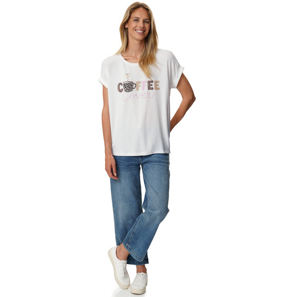 Damen T-Shirt mit überschnittenen Ärmeln