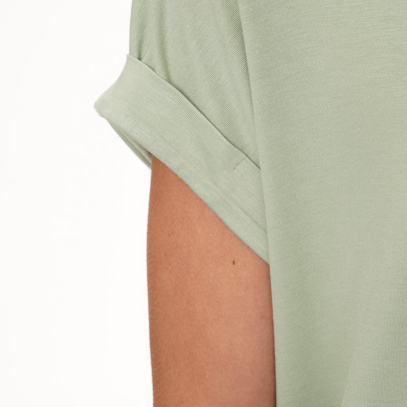 Dames-T-shirt met overslagmouwen