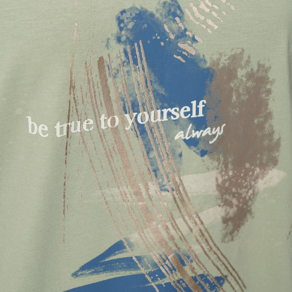 Dames-T-shirt met overslagmouwen