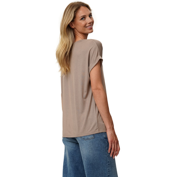 Dames-T-shirt met overslagmouwen