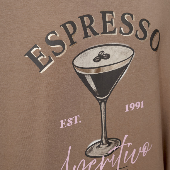 Dames-T-shirt met overslagmouwen
