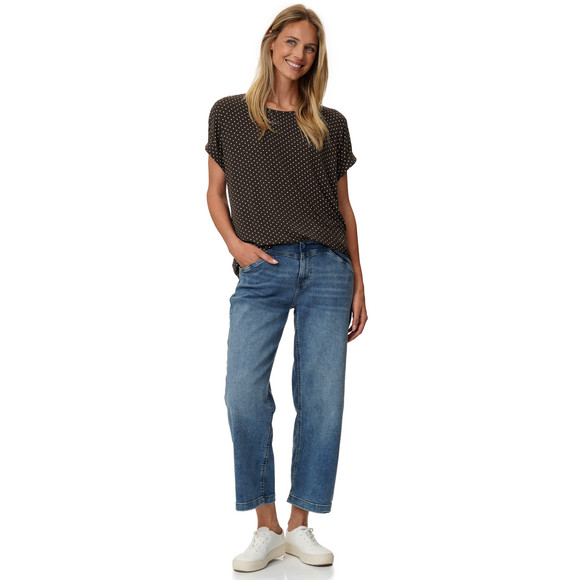 Dames-T-shirt met overslagmouwen