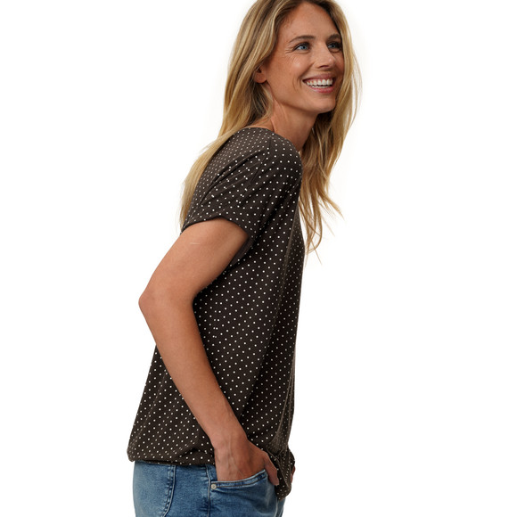 Dames-T-shirt met overslagmouwen
