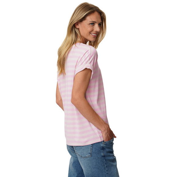 Dames-T-shirt met vaste turn-ups