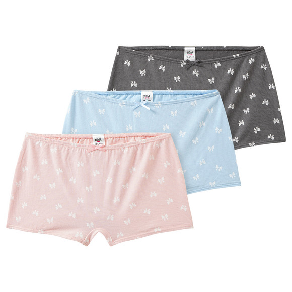 3 Mädchen Pantys mit Schleifen-Print