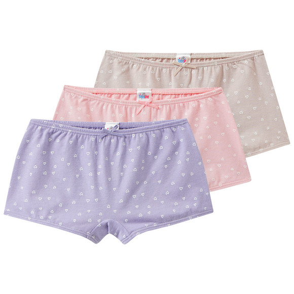 3 Mädchen Pantys mit Herz-Print