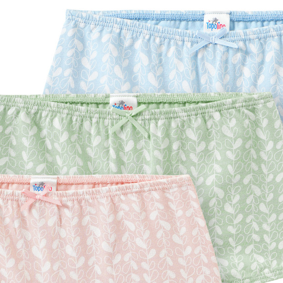3 Mädchen Pantys mit floralem Print