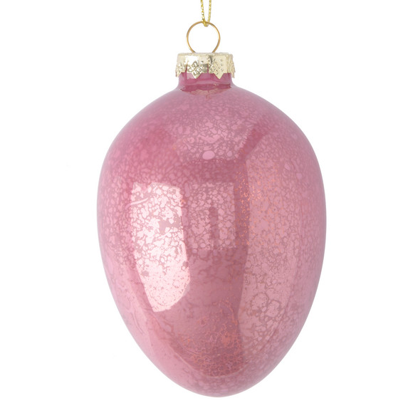 2 grote decoratieve hangers paasei van glas