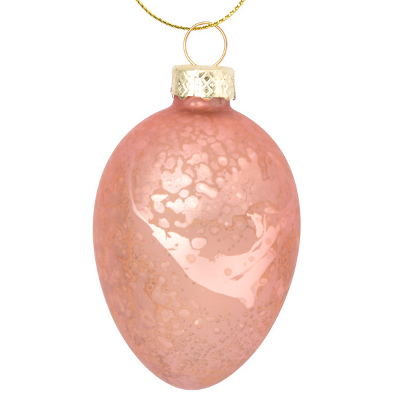 2 kleine deco-hangers, paaseieren van glas