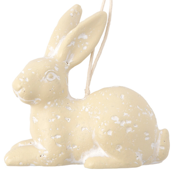 2 decoratieve hangers in de vorm van een haas