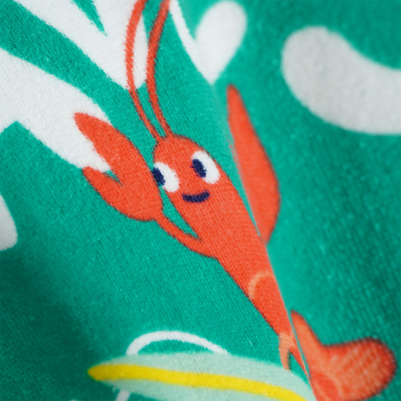 Kinder Badeponcho mit Krabbe