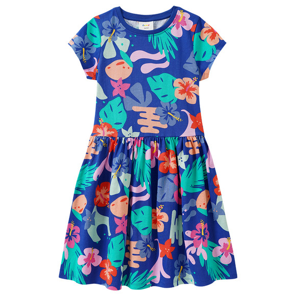 Mädchen Kleid im Tropical-Look