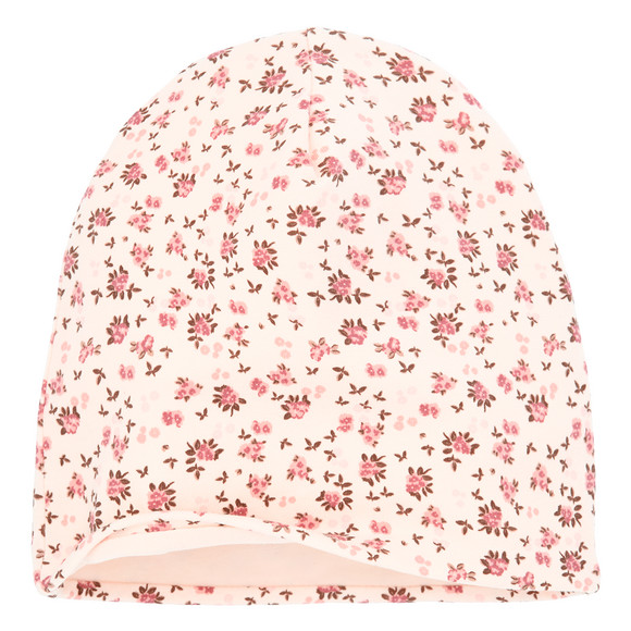 Baby Mütze mit Blumen allover creme