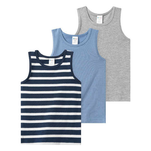 3 Baby Unterhemden mit Bio-Baumwolle