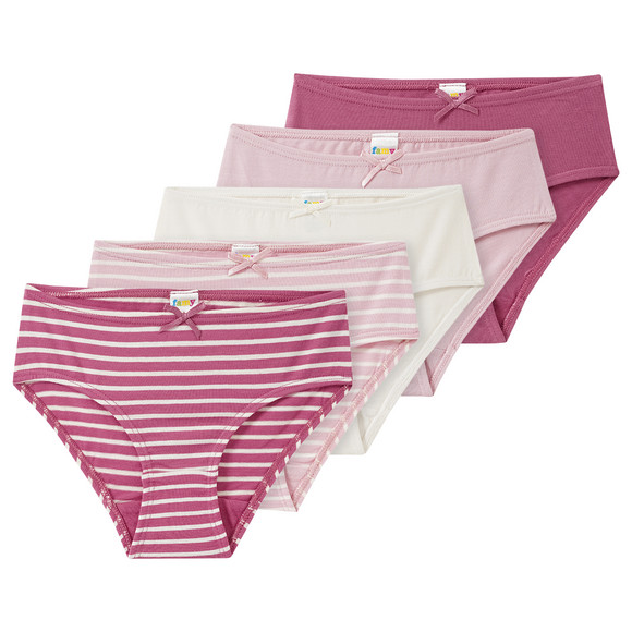 5 Mädchen Slips mit Bio-Baumwolle