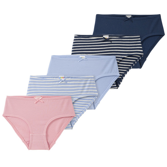 5 Mädchen Slips mit Bio-Baumwolle