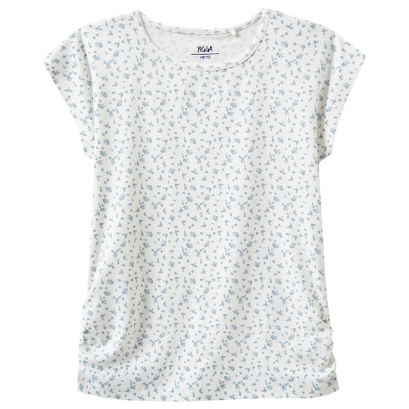 Mädchen T-Shirt mit Allover-Print weiss