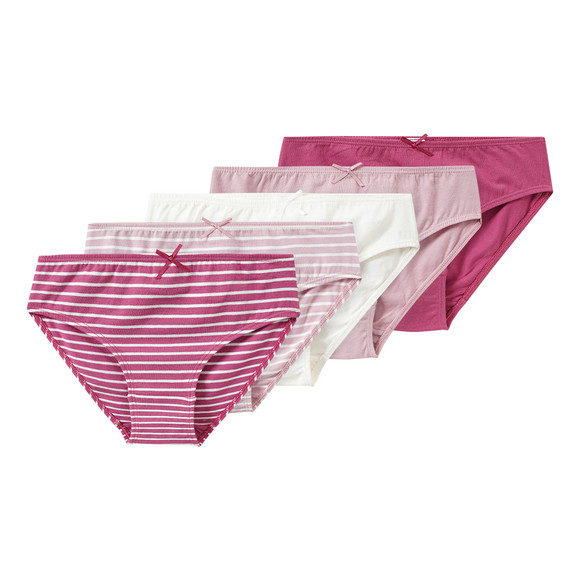 5 Mädchen Slips mit Bio-Baumwolle