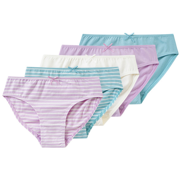 5 Mädchen Slips mit Bio-Baumwolle