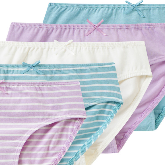 5 Mädchen Slips mit Bio-Baumwolle