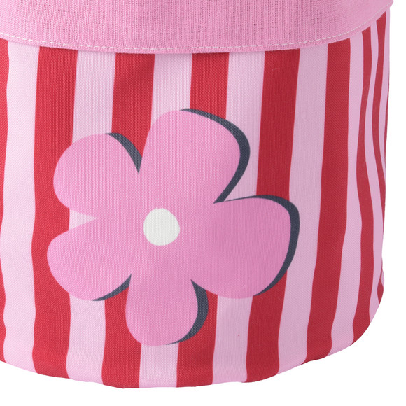 Großer Stoffkorb mit Blumen-Motiv