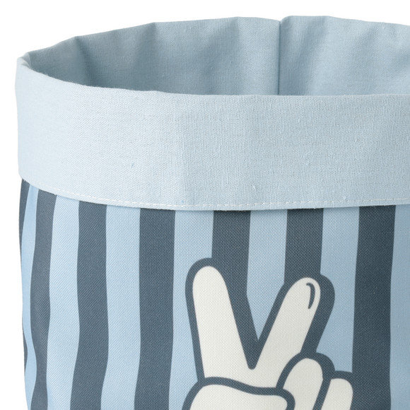 Großer Stoffkorb mit Hand-Motiv