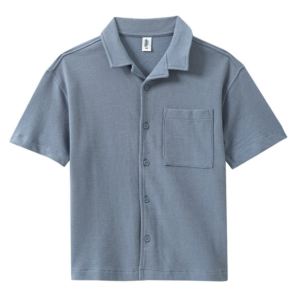 Jungen Strick-Hemd unifarben