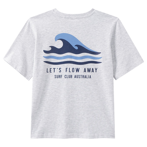 Jungen T-Shirt mit Rücken-Print hellgrau