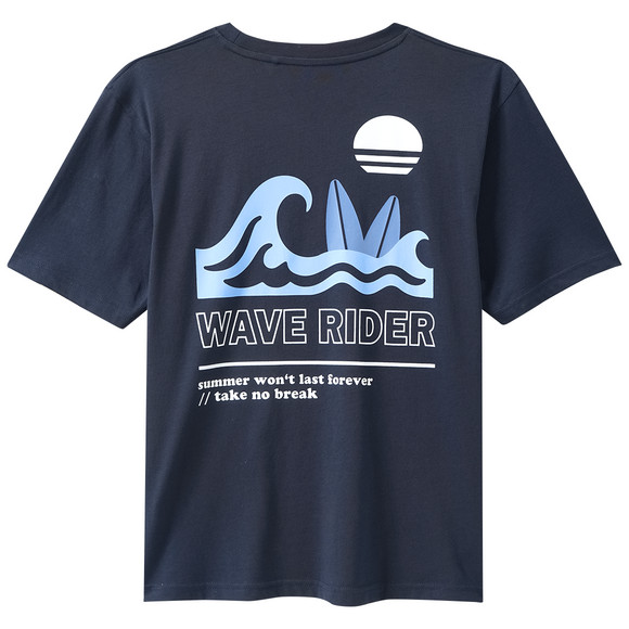 Jungen T-Shirt mit Rücken-Print dunkelblau