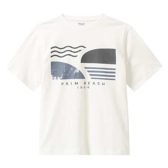 Jungen T-Shirt mit Print weiss