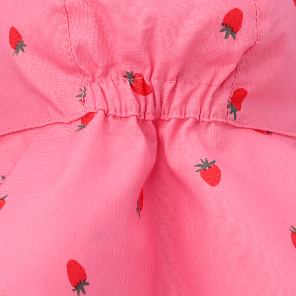 Mädchen Sonnenhut mit Erdbeer-Print