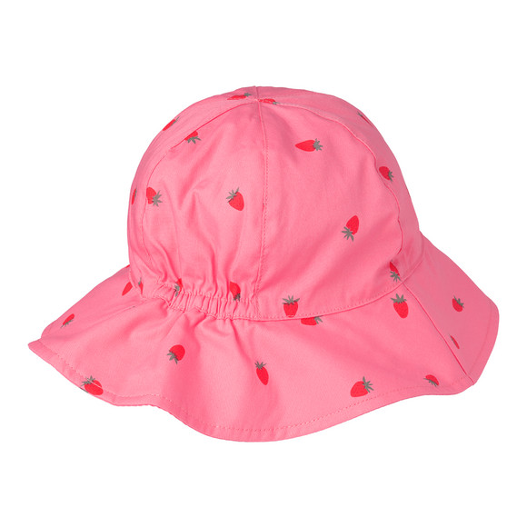 Mädchen Sonnenhut mit Erdbeer-Print