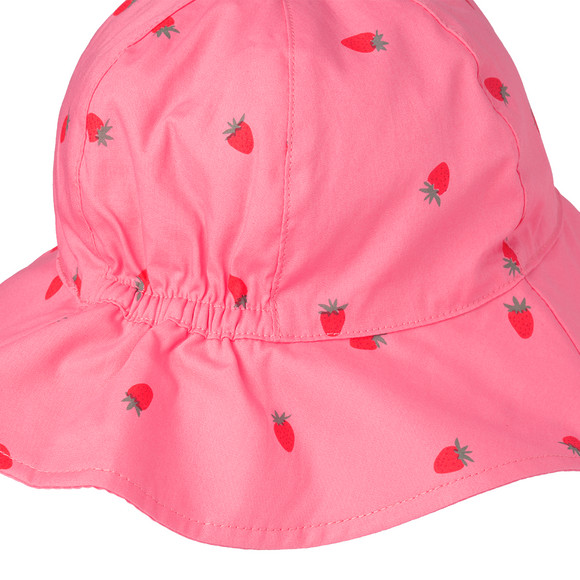Mädchen Sonnenhut mit Erdbeer-Print