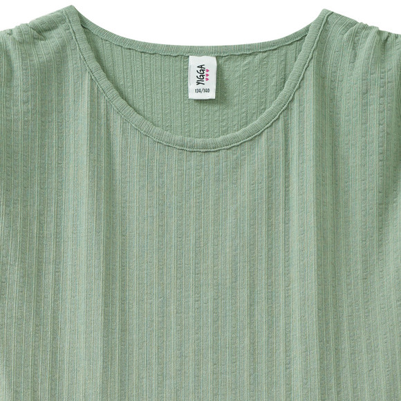 Mädchen Kleid mit Strukturstreifen