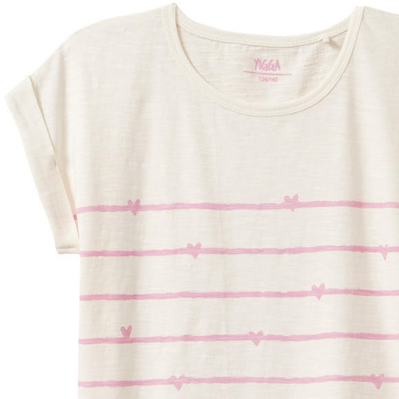 Mädchen T-Shirt mit Herz-Print
