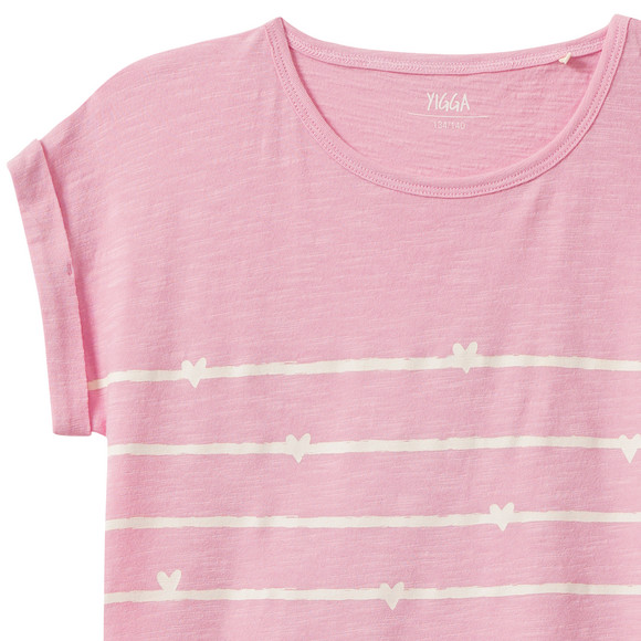 Mädchen T-Shirt mit Herz-Print