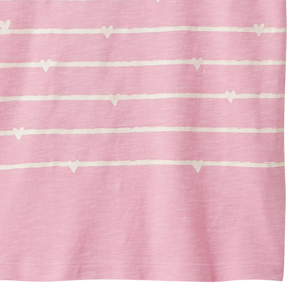 Mädchen T-Shirt mit Herz-Print