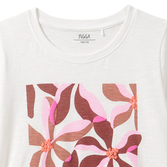 Mädchen T-Shirt mit Blumen-Motiv