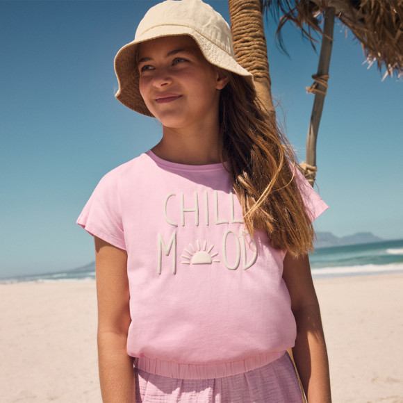 Mädchen T-Shirt mit großem Print
