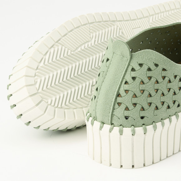 Damen Slipper mit Lochmuster