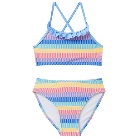 Mädchen Bikini mit bunten Streifen