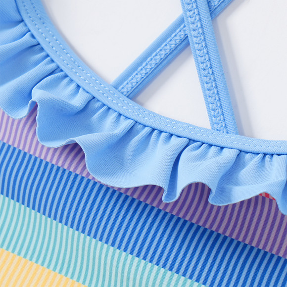 Mädchen Bikini mit bunten Streifen
