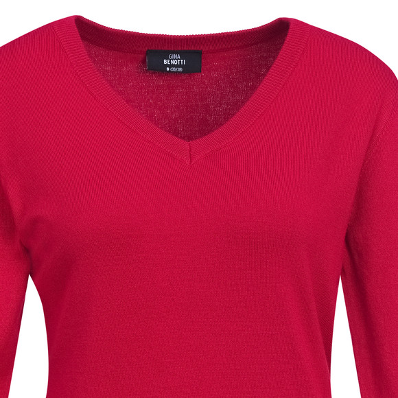 Damen Feinstrickpullover V-Ausschnitt