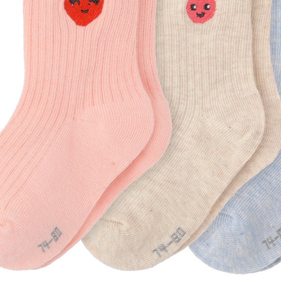 3 Paar Baby Socken mit Stickerei