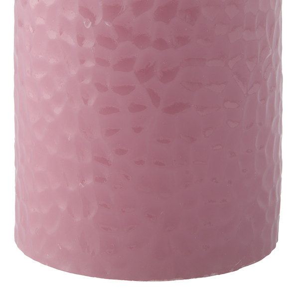 Stumpenkerze in Hammerschlag-Optik