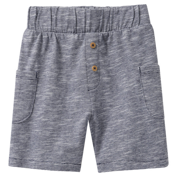 Baby Joggingshorts in Melange-Optik dunkelblau